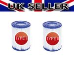2x Filter Cartridge Type II 2 Replacement For Bestway 58094 Swimming Pool Pump