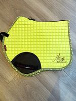 LeMieux Mini Pro Cotton Saddlecloth Numnah Saddle Pad Yellow/Green