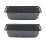 Salter Loaf Tin Set of 2 Non-Stick Carbon Steel Bread Pan Tray 27 cm Megastone