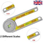 360° Angle Finder Miter Saw ABS Protractor Ruler Woodworking Measuring Tool GB