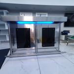 Stainless Steel Cocktail Station Underbar Workstation with Sink & LED Lighting