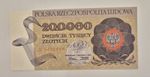 Poland Banknote 200 000 zlotych 1989  UNC Uncirculated 