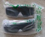 Pack Of 2 Univet 5x7.01.11.50 UV400 PPE Glasses Green Lens