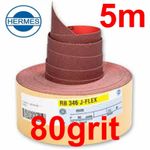5 metres RB346 80 grit Hermes Jflex Cloth Backed J Flex Sandpaper Woodturning