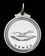 21.9gm Victorian Scottish Sterling Silver Ploughing Fob Medal Trophy Dated 1837.