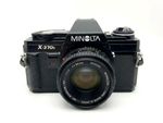 Minolta X-370s Black Analog SLR 35mm Film Camera 50mm f/1.7 Lens Kit Body