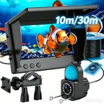 10m/30m Underwater Fishing Camera,Portable Fish Finder with 4.3"LCD Display Tool