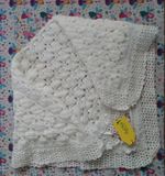 HANDMADE CROCHET CHRISTENING SHAWL 102/ 102 CM