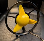 Vintage 1960s GEC 7" Black & Yellow Table Desk Sprite Fan - Working  (GFN)