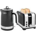 HOMCOM 3000W Rapid Boil Kettle and Toaster Set with Otter Thermostat, Black
