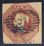 GB SG57 1848 QV 10d Brown, Embossed, Fine Used, Cat £1200