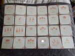 VTG RYE POTTERY HAND DECORATED WALL TILES 6'' x 6'' PRICE PER TILE 96 AVAILABLE