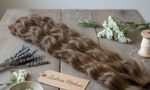 Mohair for reborn doll, rooting. Loutrais Mohair premium - 10 GRAMS BABY BROWN