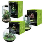 BIOART GLASS TERRARIUM NANO LED TANK FOR PLANT REPTILE CLOSED NATURAL LIGHTING