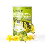 60 Mullein Leaf Tea Bags for Lungs 100% Pure Mullein Tea Mullins Detox Lung