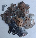 Meccano 10 Zinc Corner Brackets 3x2 Hole - Part 133b - Taken From Pile