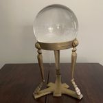 Crystal Fortune Telling Ball 349mm (13.75”) Brass Stand for Magic and Meditation