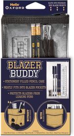 Helix Oxford Blazer Buddy Essential Stationery Set with Compact Clear Pencil