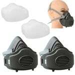 2PCS Half Face Cover Respirator Mask Painting Spraying Working Protect Facepiece