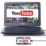 19" Portable DVD Player 16" HD Large Screen 6 Hours Battery HDMI USB Region Free
