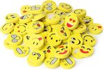 5x Emoji Erasers Bulk Set Kids Party Bag Fillers School Stationery Rubber Eraser