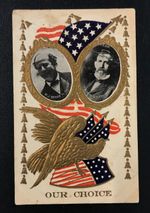 VTG 1908 W. Bryan/J. Kern Presidential Campaign Embossed 5.5" Unused Postcard