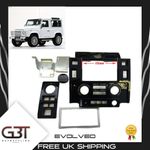 Fits Land Rover Defender 2007+ Stereo Double Din Fascia Mounting Kit Gloss Black