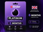 Tinder Platinum 6 Month Membership - Digital Code | Instant Delivery - UK