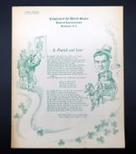 Vtg US House of Representatives James Delaney Letterhead St Patrick & Lent Rare