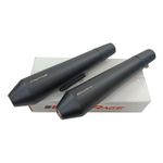 For Royal Enfield GT & Interceptor 650 Powerage Short Silencer Black Pair