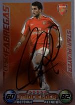 Cesc Fabregas Arsenal FC Hand Signed Match Attax 08/09 Card Star Player