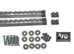 2 x Unwin Surface Rail 96" / 2440mm Floor Track Kit C/W Screws & GREY End Caps