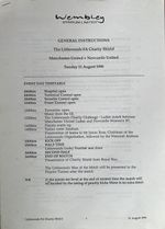 1996 FA CHARITY SHIELD-MANCHESTER UNITED V NEWCASTLE UNITED-WEMBLEY DOCUMENTS