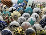 SET OF 4  CERAMIC KNOBS FOR DRAWER, CABINETS, CUPBOARDS - AVAILABLE IN SET OF 4