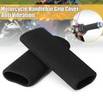 2Pcs Motorcycle Anti Vibration Handle Bar Foam Comfort Slip Over Grips Black UK