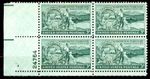 EFO 1019 OVERINKED PLATE BLOCK4 -- MARGINS SHOULD BE WHITE