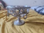Antique William Gough Silverplate Figural Basket  MISSING BOWL