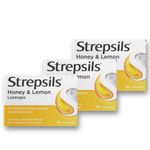 3 x 24 (72) Lozenges - Strepsils Honey & Lemon Lozenges for Sore Throat
