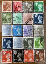 QE II Scottish Regional Machin 20 Stamp Selection 10p - 24p