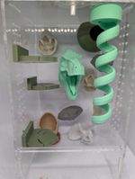 13 Piece 3d Printed Dinosaur Theme Jumping Spider Decor Bundle Accessories