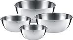 4-Piece Stainless Steel Salad Bowls Set - Cromargan 18/10, Dishwasher Safe, WMF
