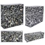 SONGMICS Gabion Stone Basket Retaining Wall Garden wire cage fench privacy fench