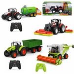 RC Farm Vehicle Lot – Tractor, Combine Harvester, Trailers & Remotes – Bundle