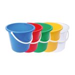 Bucket 10L Plastic General Purpose Available in Blue, Green, Red, White & Yellow