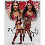 JSA Dual Autographed - The Bella Twins Metallic 8x10 Promo Hand Signed