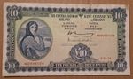 The Central Bank Of Ireland 1976 Irish £10 Lady Lavery (46D) Banknote Last Issue