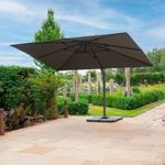 Nova Outdoor Living - Astra 3.6m x 2.7m Rectangular Cantilever Parasol - Grey