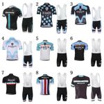 BIANCHI Team Racing Cycling Jersey Set Bicycle Short Sleeve Gel Bib Shorts Kit