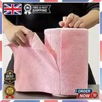 80 Washable Kitchen Cleaning Cloths Reusable Dish Towels Non-Woven Wipe Roll 4M