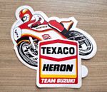 Vintage Texaco Heron Team Suzuki Motorcycle Racing Sticker Decal 1970s GP NOS
